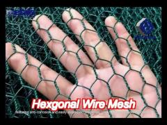 1-inch size hex netting wire mesh made from galvanized steel in silver