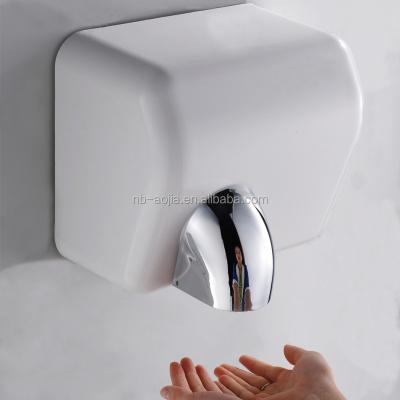 China White 304 Stainless Steel Hair Dryer High Speed ​​Jet Hot Air Automatic UV Light Hand Dryer for sale