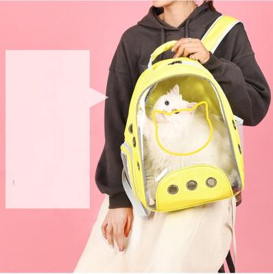 China Viable Plastic Transparent Pet Carrier Bag Pets Backpack Carrier Pet Accessories for sale