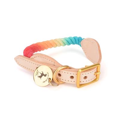 China Custom Luxury Soft Pet Collar Quick Release Charms Pet Collars Adjustable Cotton Collar for sale