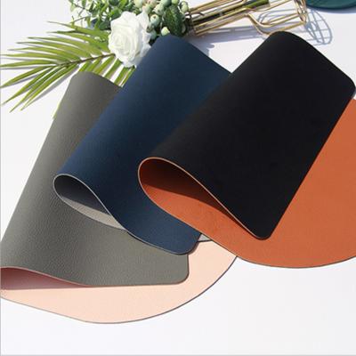 China Customized Leather Place Mat Stocked Logo Classic Dining Placemats Pu Place Mat Table for sale