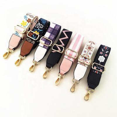 China Webbing Adjust High Quality Cross - Body Woven Bag Strap Flower Bag Strap Luggage Straps for sale