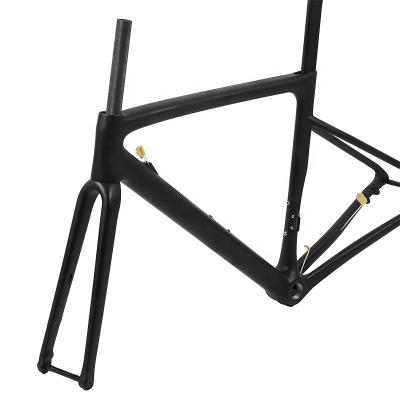 China Road Bikes Customized Carbon Fiber Racing Frame Can Be Painted Road Bike Carbon Fiber Frame Disc Brake Cheap Bicycle Frame for sale