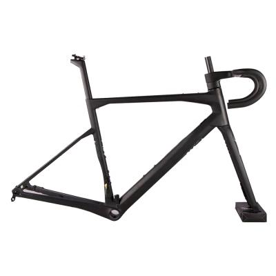 China Road Bikes T1000 Toray Carbon Fiber Road Bike Frame 700c Racing Bike Frameset 700c Disc Brake Tube 142mm Carbon Bike Frame for sale