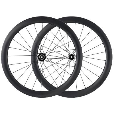 China Road Bike etc. Carbon Fiber Bicycle Rim Road, 45mm Aperture, Quick Release Carbon Wheel 700C V Brake 24 Hole Carbon Bicycle Wheel for sale