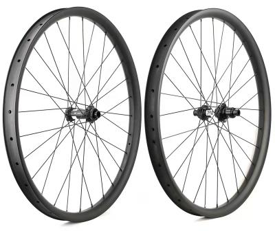 China MTB Road Bikes BMX 29er Carbon Mountain Bike Wheel Set 25mm Deep Asymmetric Full Carbon Fiber Rim With DT350 Carbon mtb Bicycle Wheel Set for sale