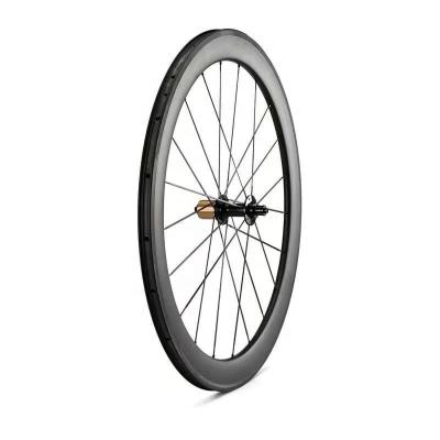 China Customized mountain bikes carbon fiber bicycle wheel set 38/45mm deep carbon wheel 700C road carbon wheel set with R23 hub for sale