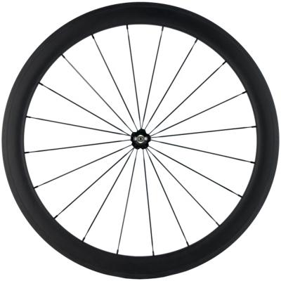 China Road Bikes Wholesale 700C Carbon Fiber Bicycle Wheel Set, Open Caliber Disc Brake Carbon Bicycle Wheel for sale