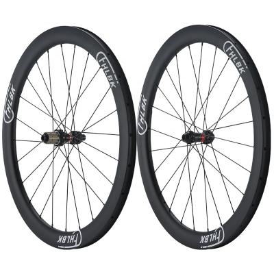 China Road Bikes 700C Wheels For Racing , Road Carbon Fiber Tubeless Bicycle Carbon Fiber Wheels for sale