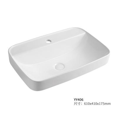 China Modern The Sink Over The Counter Bathroom Engineering Basin Bathroom Sink Ceramic White Ceramic Basin Basin OEM for sale