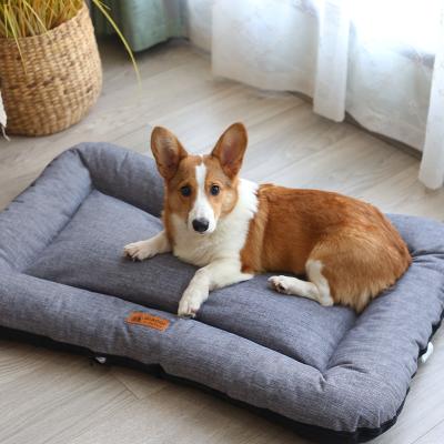 China 2021 New Amazon Corduroy Soft Puppy Nest Pet Cushion Cat Dog Pet Bed Viable Dog Bed Pet Accessories for sale