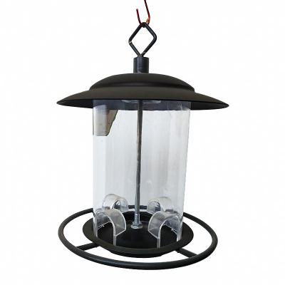 China 2021 Viable Wild Plastic Outdoor Metal Window Feeders Large Snoring House Hanging Acrylic Bird Feeder For Birds for sale