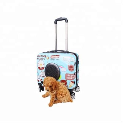 China Sustainable 2 in 1 Airline Approved Outdoor Pet Carrier with Wheel Dog Cat Stroller Trolley Case for sale