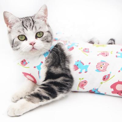 China Sustainable Dog Soft Cotton Pet Recovery Suit Anti Lick Injures Women's Cat Suit for sale