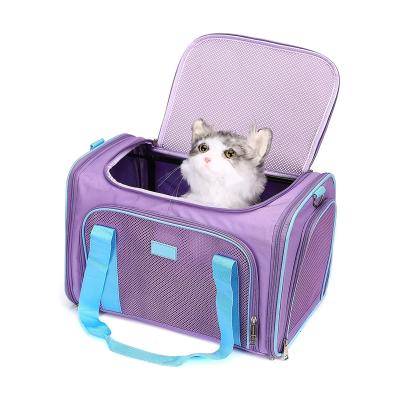 China Durable Special Soft Foldable Easy To Clean Pet Approved Pet Carrier Airline Cat Carrier Breathable Easy for sale