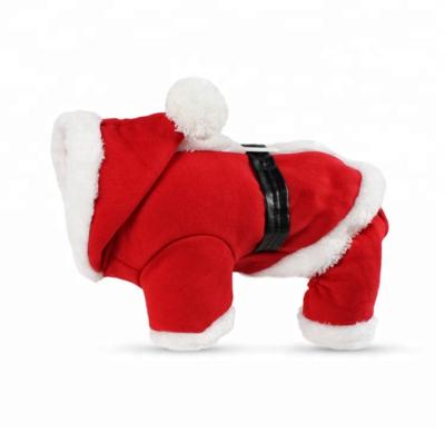 China Sustainable New Christmas Santa Suit Costumes Dog Coat Pet Apparel for sale