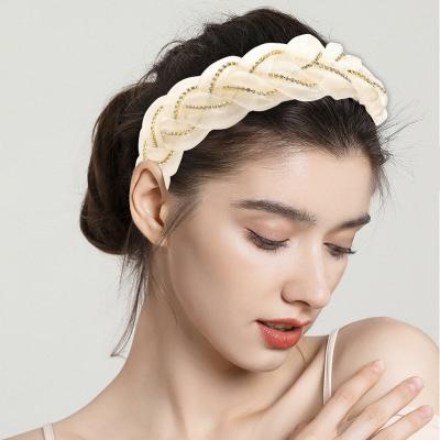 China Wholesale Cute Cartoons Hair Band Hair Accessories Handmade Cloth Wide Size Design Hair Accessories For Girls Tie Headband 16cm for sale