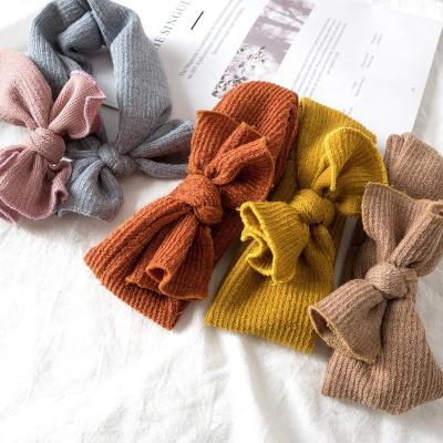 China Children's Hair Decoration Fit All Baby Hair Accessories Big Bow Nylon Hairband Baby Headbands Various Color Baby Soft Elastic Headbands For Girls for sale