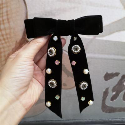 China New Fabric Style Hair Accessories Chiffon Tied Ribbon Headband Bow Floral Scrunchies For Girls Hair Ties for sale