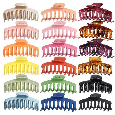 China European and American style large hair claw cuts 4 inch non-slip large claw clip for women hair thin 90s strong hold hair clips for thick hair for sale