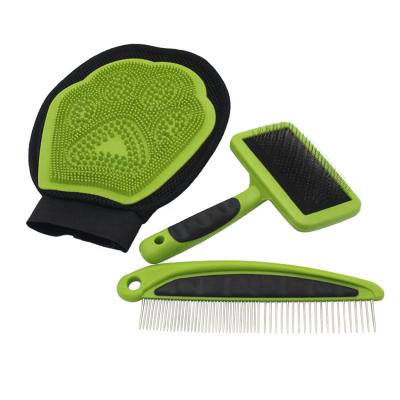 China Viable Factory Wholesale 3 in 1 Dog Grooming Grooming Brush Pet Grooming Grooming Cleaning Kit for sale