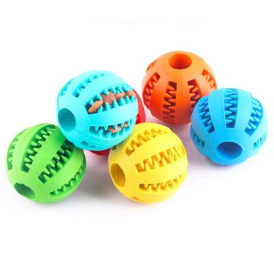 China Viable Rubber Pet Balls Toys Cleaning Ball Chew Toys Cleaning Tooth Balls Food Dog Toy Made In China for sale