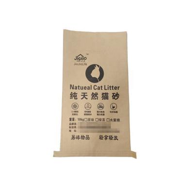 China Recycled materials 25kg 50kg pp woven cement custom recyclable paper bag for package with valve for sale