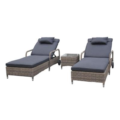 China Plastic Sun Lounger Beach Sun Lounger With Wheels For Swimming Pool for sale