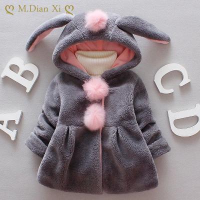 China Plush children's clothing 2021 new winter sale girls thicken plus fleece jacket baby woolen top border clothing for sale