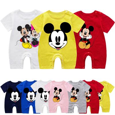 China 100% Cotton Cartoon Baby Romper Short Sleeve Baby Clothes Summer One Piece Boy Universal Baby Clothes Girl Boy Jumpsuit for sale