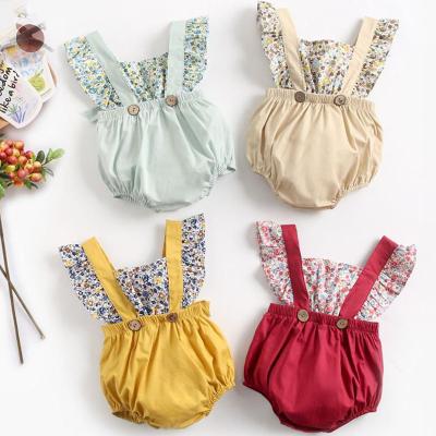 China Newborn Baby Clothes Summer Newborn Rompers Sleeveless 100% Cotton Girl Baby Clothes Cute Infants Girls Clothing for sale