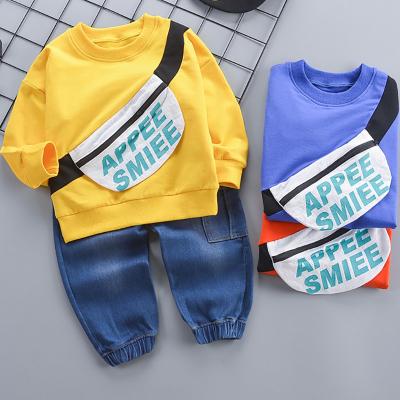 China Spring and Autumn New Toddler Boys Clothes Free Time Kids Clothing T-shirt+Pants 2pcs Outfits Kids Clothes Suit For Boys Clothing Sets for sale