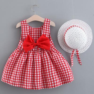 China 2022 new fashion summer dress infant printed sweet strawberry vest sleeveless skirt cotton princess Skirt beautiful for sale