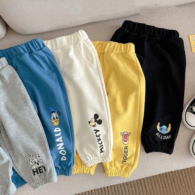 China Free Time 0-4 Years Old Baby Cartoon Pants 2022 Spring And Autumn New Girl Baby Printed Trousers Boy Casual Pants for sale