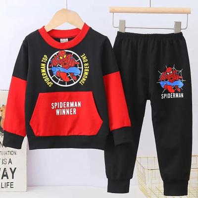 China 2 Piece Children's Clothing Suit Boys Leisure Cotton Clothes Toddler Baby Clothes Pants Suit Cartoon Print Children's Suit for sale