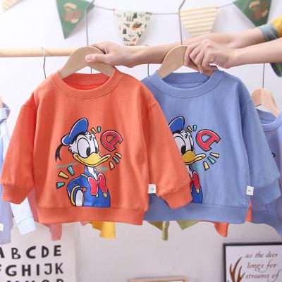 China Spring 100% Cotton Children's Hoodie Cartoon Pattern And Pullover Boys And Girls Children's Clothing Autumn New Leisure Cartoon Sweatshirt for sale