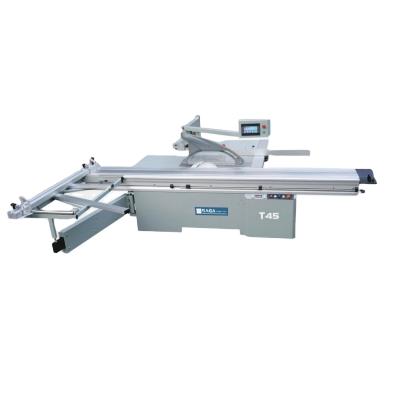 China SAGA horizontal sliding table board saw machine 45 or 90 degree sliding table wood saw precision automatic cutting machine for sale