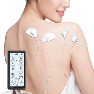 China Mini Portable Massager Low Frequency TEN Unit EMS Massage Physiotherapy Touch Screen Portable Therapy TEN EMS Muscle Stimulate for sale