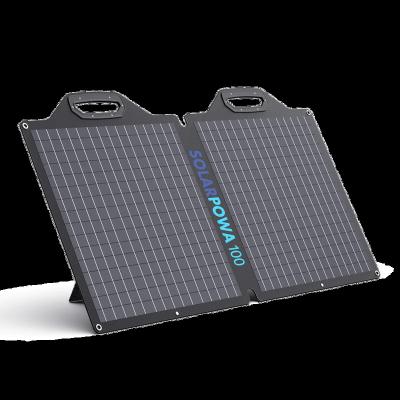 China New Design 100w Monocrystalline Portable Solar Panel Ip65 Waterproof For Outdoor Camping Foldable Solar Panel Etfe NO for sale