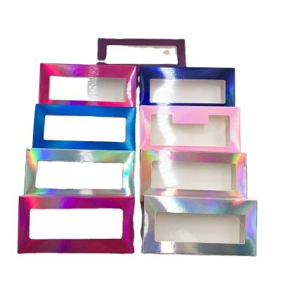 China Handmade Wholesale Fake Eyelashes Packaging Cosmetic Box With Custom Logo for sale