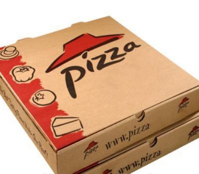 China Recycled Materials Free Custom Design Brown Kraft Paper Pizza Box For Pizza Food Packaging Box for sale