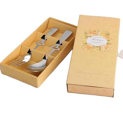 China Eco-Friendly High Quality Recycled Materials Knife Spoon Fork Cutlery Set Box for sale