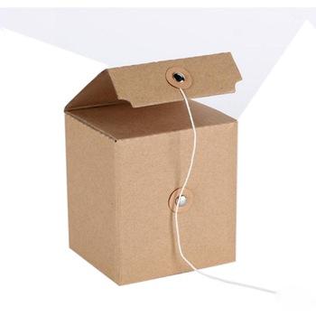 China Recycled Materials Custom Cosmetic Box Packaging Kraft Paper Box With String&button for sale