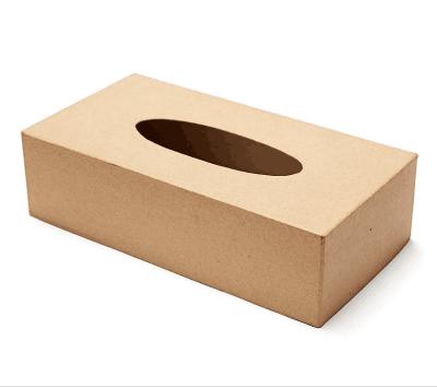 China Recycled Materials Recycle Customized Classic Kraft Paper Tissue Paper Box for sale