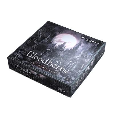 China Recycled Materials Custom Empty Board Game Boxes And CMYK Printing Embossing Lid And Base Board Game Box for sale