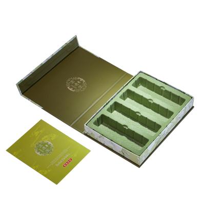 China Recyclable Custom Logo Inside Cardboard Display Cheap Green Chocolate Cosmetics Box Gift Packaging Box for sale