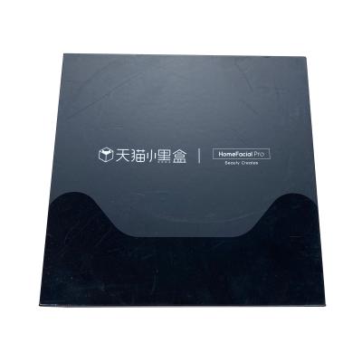 China Low MOQ Logo Luxury Black Magnetic Closure Recycled Materials Cardboard Custom Rigid Gift Box With Eva Foam Insert for sale