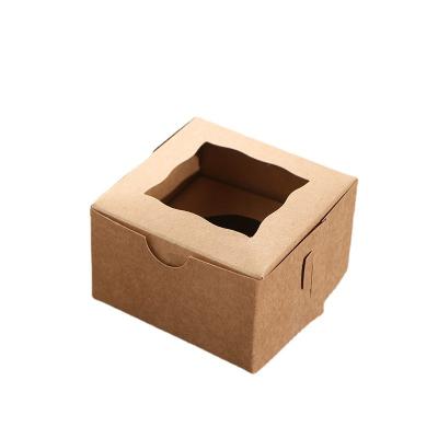 China Wholesale Custom White Recycled Materials Cake Box Cardboard Cake Box Lock Corner Bakery Box With Window for sale