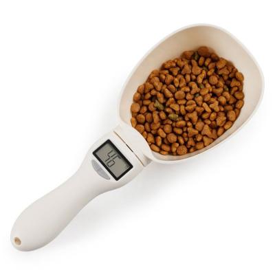 China Detachable Dog Stored Cat Food Spoon Digital Display Pet Food Measurer Pet Food Scale Cup For Pet Bowls Drivers Plastic for sale