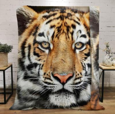 China Anti-pilling custom sublimation personalize cover photo 3d photo cover tiger lion leopard dolphin wolf elephant digital print cover for sale